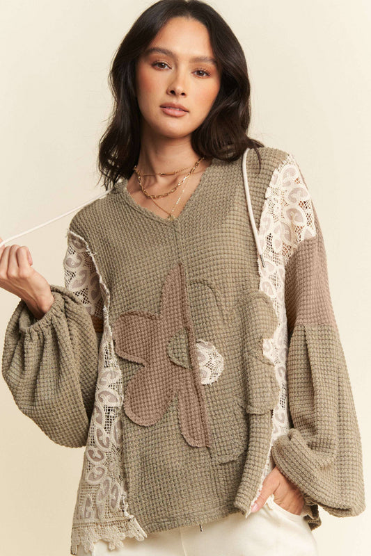 Oversized Flower Patch Hoodie