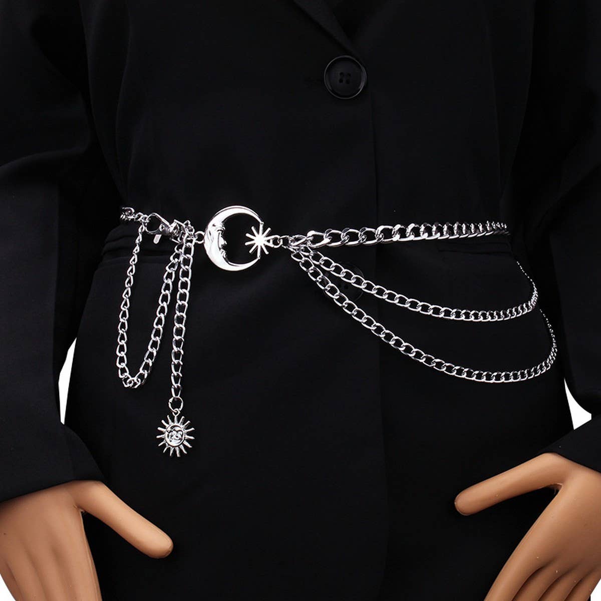 Layered Chain Moon Belt