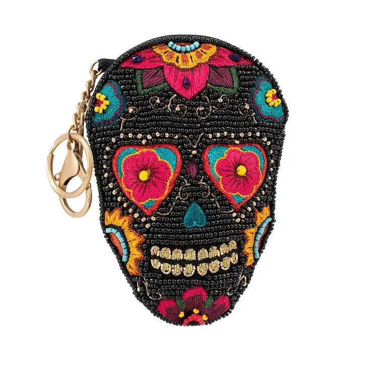 Beaded Sugar Skull Coin Purse