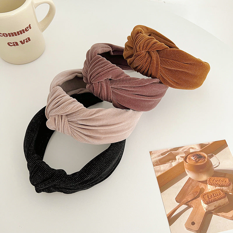 Corduroy Wide Knot Headband