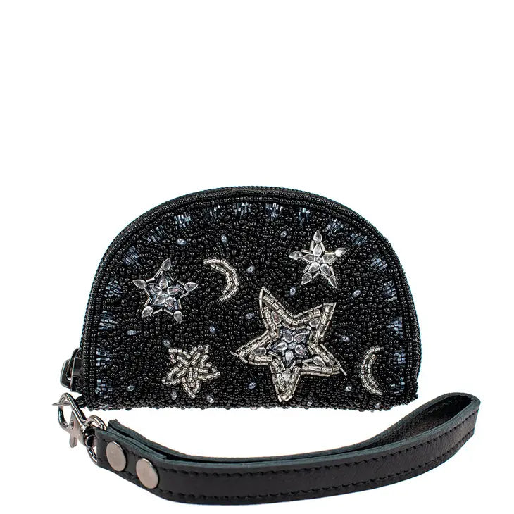 Beaded Star Moon Coin Purse