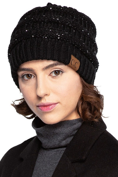 C.C. Sequin Beanie