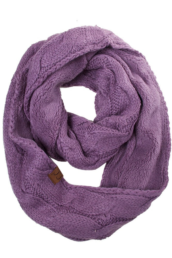Cc Sherpa Lined Knitted Scarf