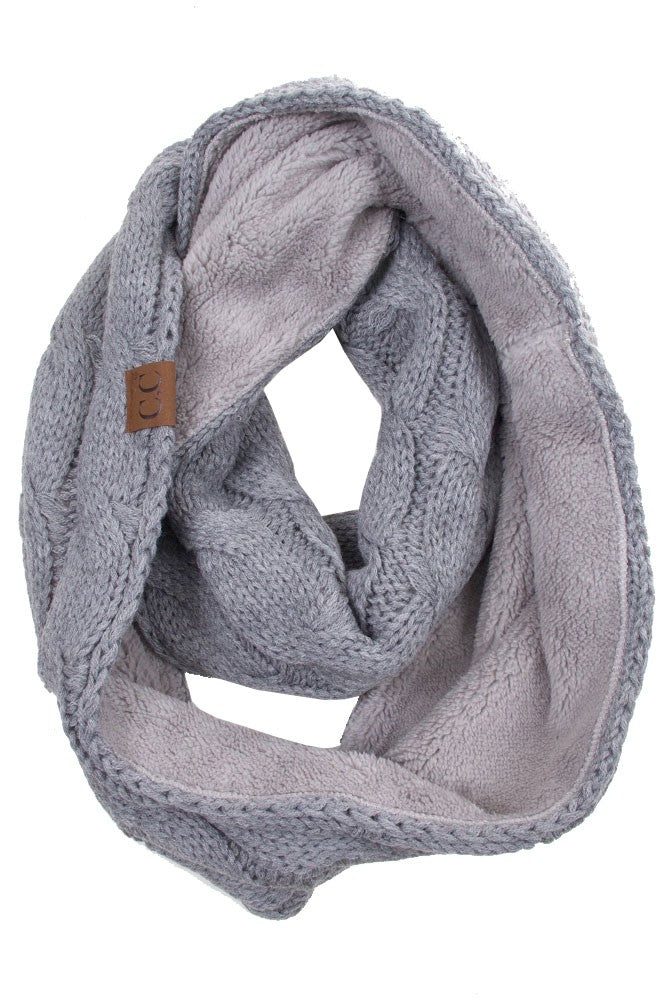 Cc Sherpa Lined Knitted Scarf