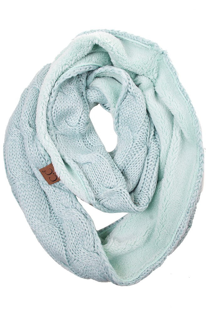 Cc Sherpa Lined Knitted Scarf