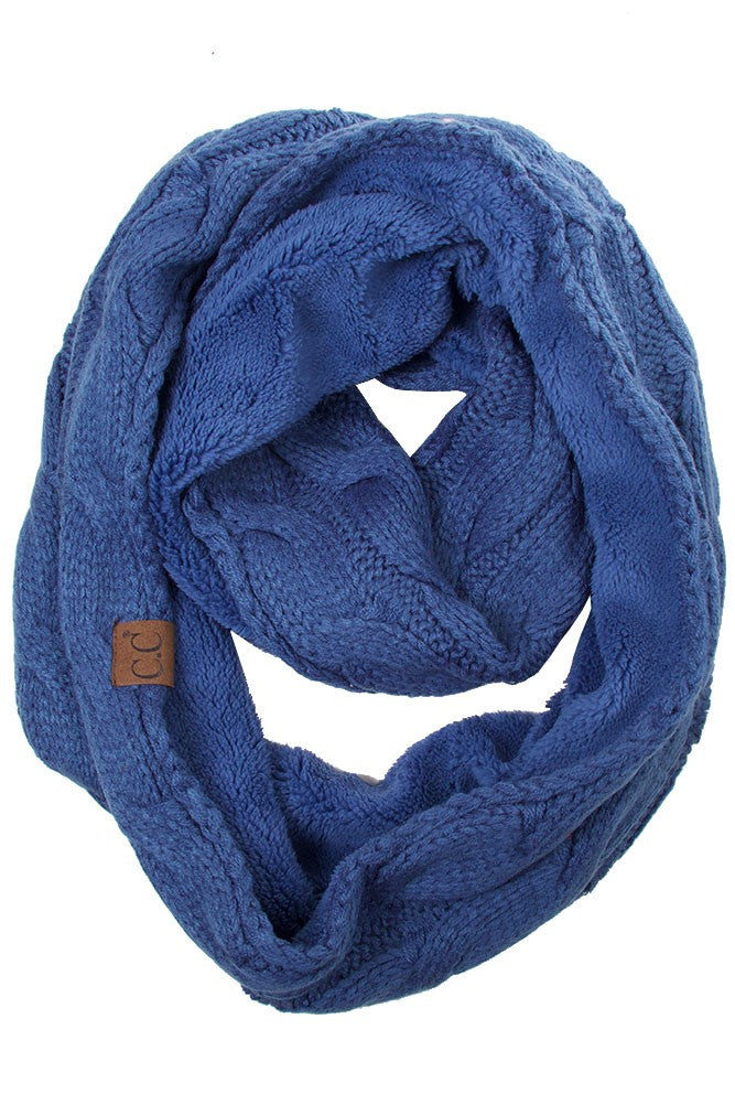 Cc Sherpa Lined Knitted Scarf