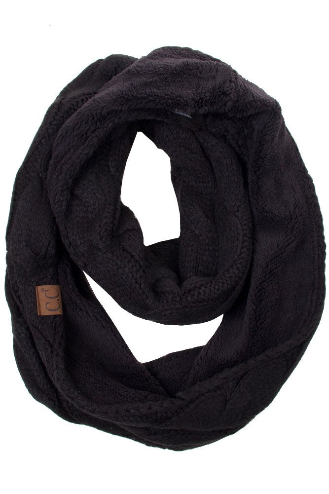 Cc Sherpa Lined Knitted Scarf