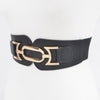 Chunky Metal Oval Buckle Elastic Belt