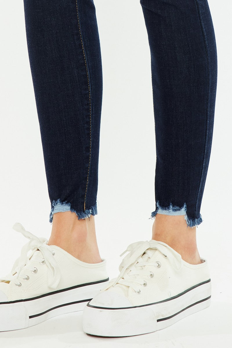 High Rise Button Fly Super Skinny Jeans
