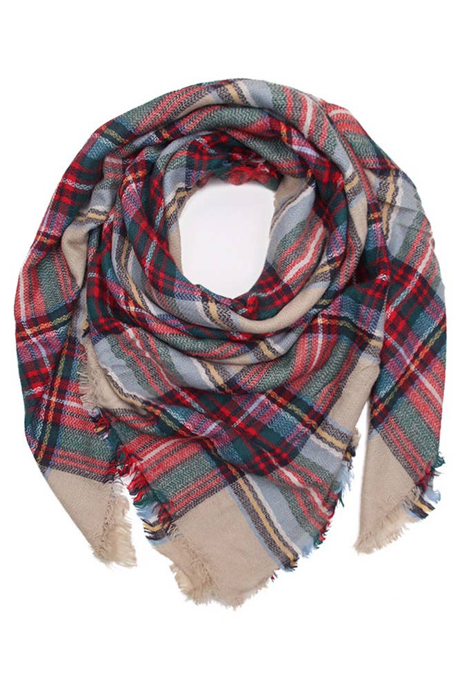 Plaid Blanket Scarf