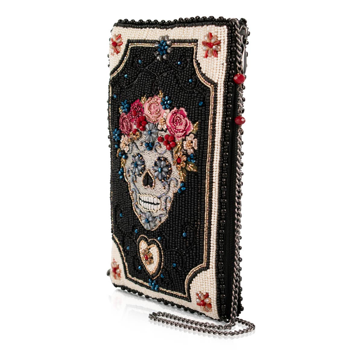 Hand Beaded Sugar Skull Crossbody