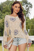 Blue Flower Eyelet Top