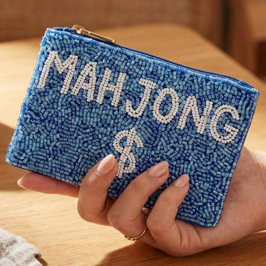 Mahjong Seed Beaded Coin Purse