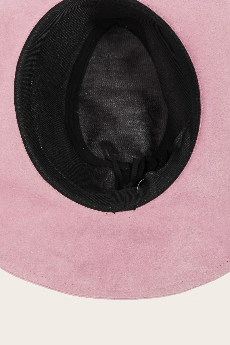 Braided Faux Suede Mauve Hat