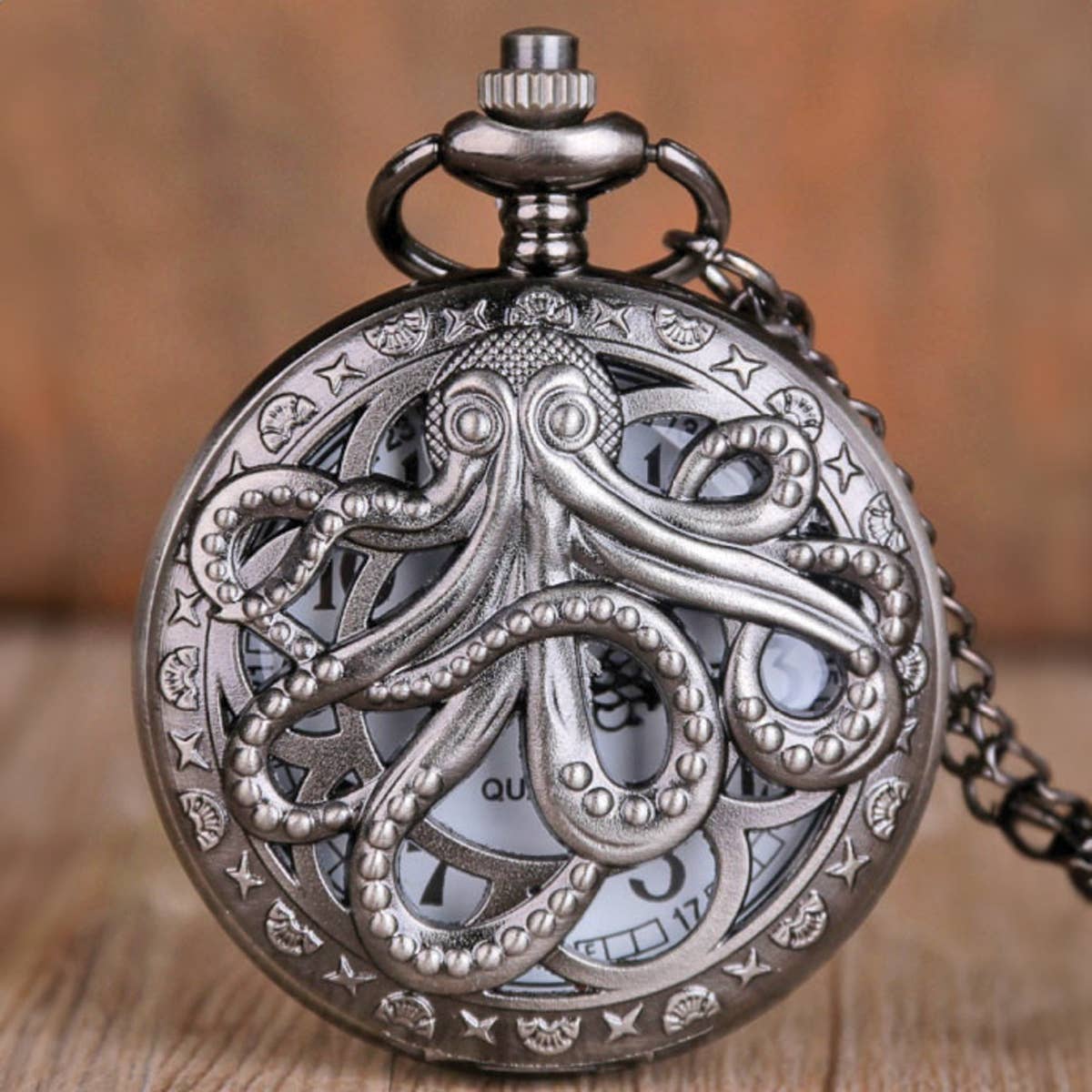 Tentacle Time Octopus Pocket Watch Necklace