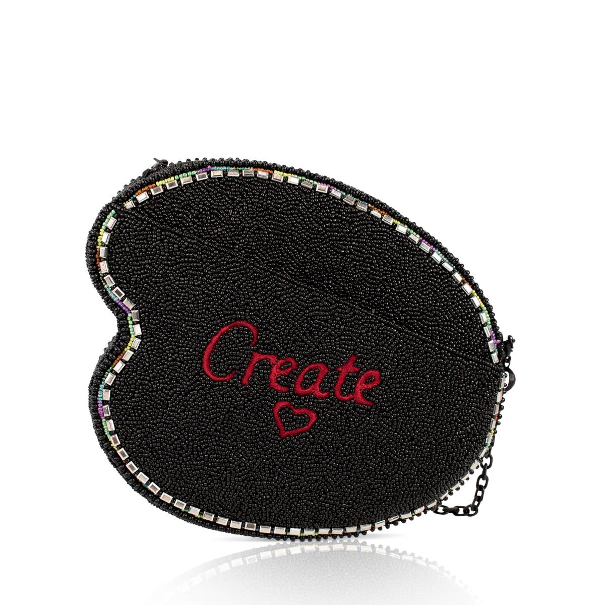 Brushstrokes Palette Gem Beaded Crossbody Handbag