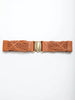 Oval Buckle Braided Elastic Belt