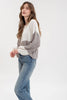 Back Tie Colorblock Sweater