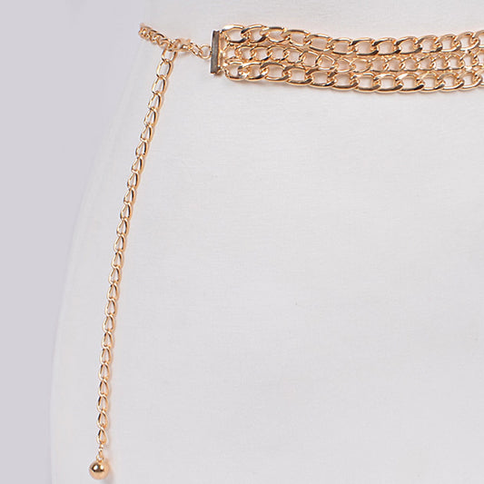 Three Layer Fashion Chain Belt