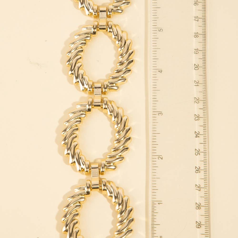 Twisted Oval Hoops Chain Belt