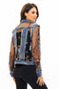 Embroidered Sheer Denim Jacket