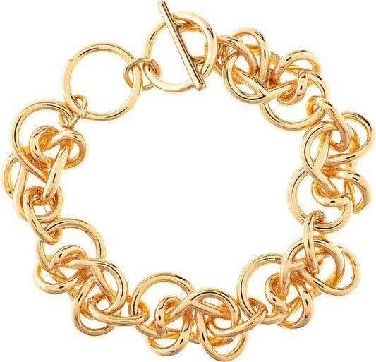 Pretzel Chain Link Toggle Bracelet