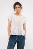 Back Button Striped Top