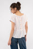 Back Button Striped Top