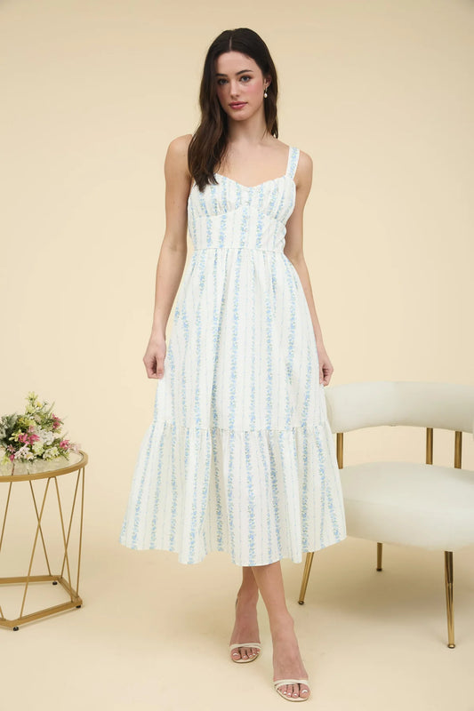 Light Blue Floral Maxi