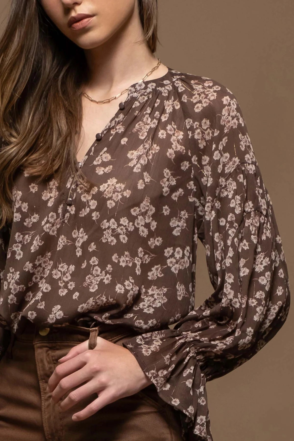 Sheer Floral Top