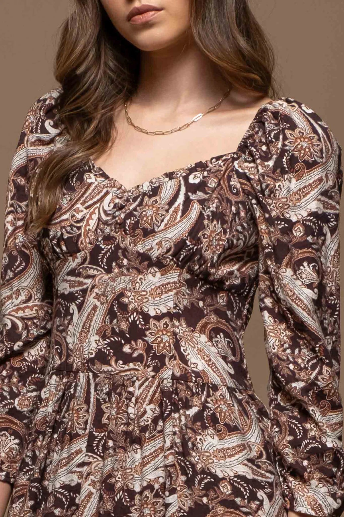 Paisly Print Maxi Dress