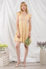 Yellow Button up Tiered Dress