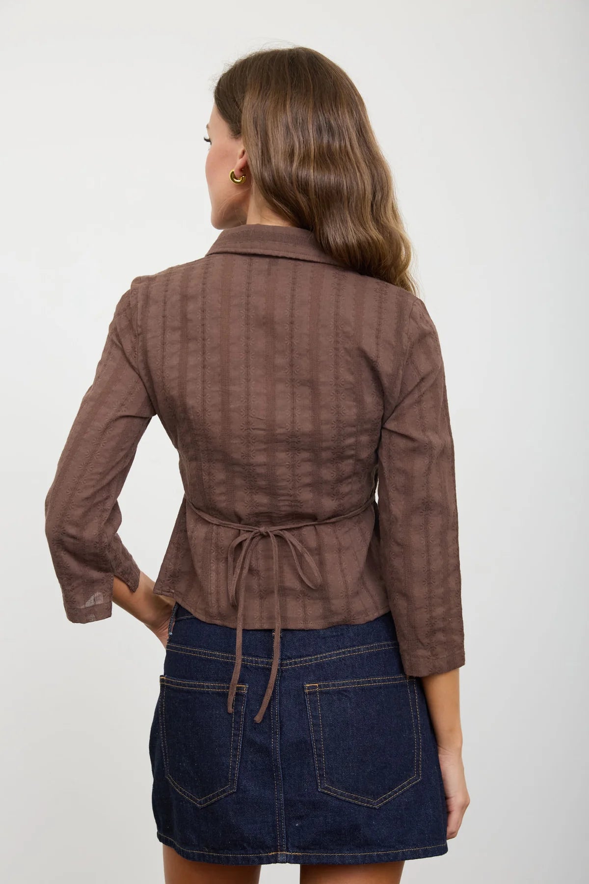 Collared Button-Down Top