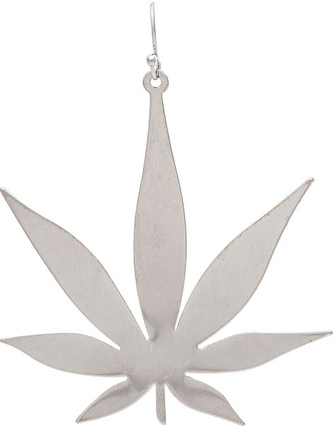 Large Pot Leaf Earring