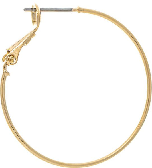 Gold 1.25" Hoop Earring