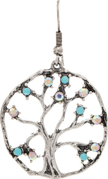 Aurora Borealis Crystal Tree Earring
