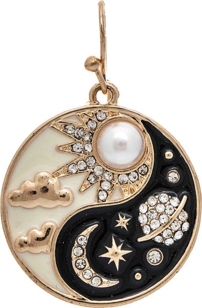 Yin Yang Night & Day Sky Celestial Earring