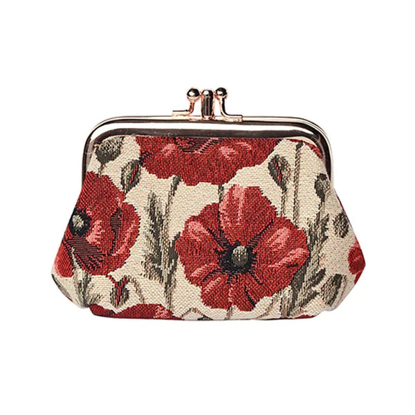 Poppy Tapestry Coin Purse