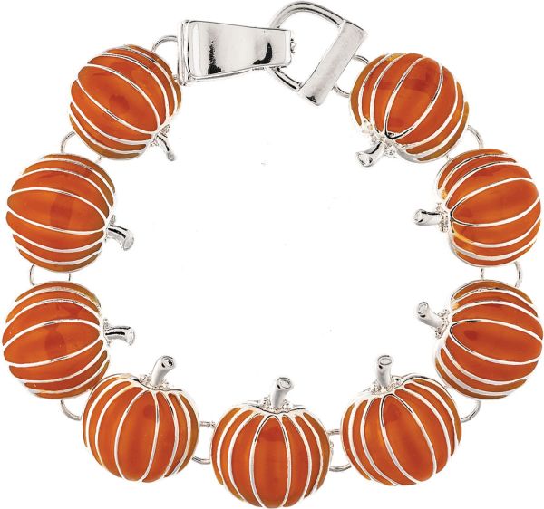Silver Pumpkin Bracelet