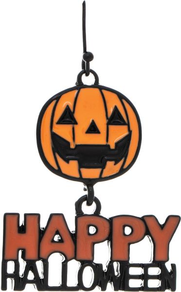 Happy Halloween Pumpkin Earrings