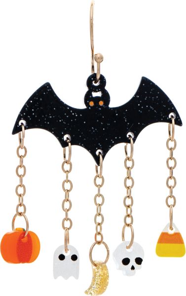Halloween Charm Bat Earrings
