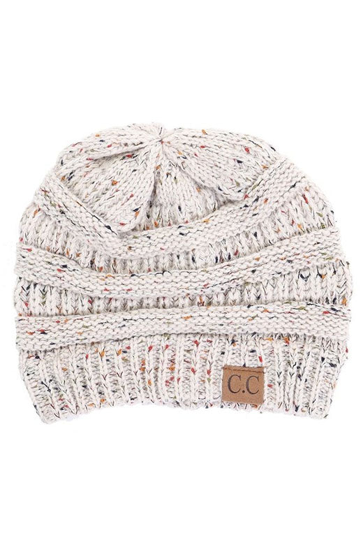 C.C Cable Knit Confetti Beanie