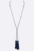 Double Tassel Long Necklace