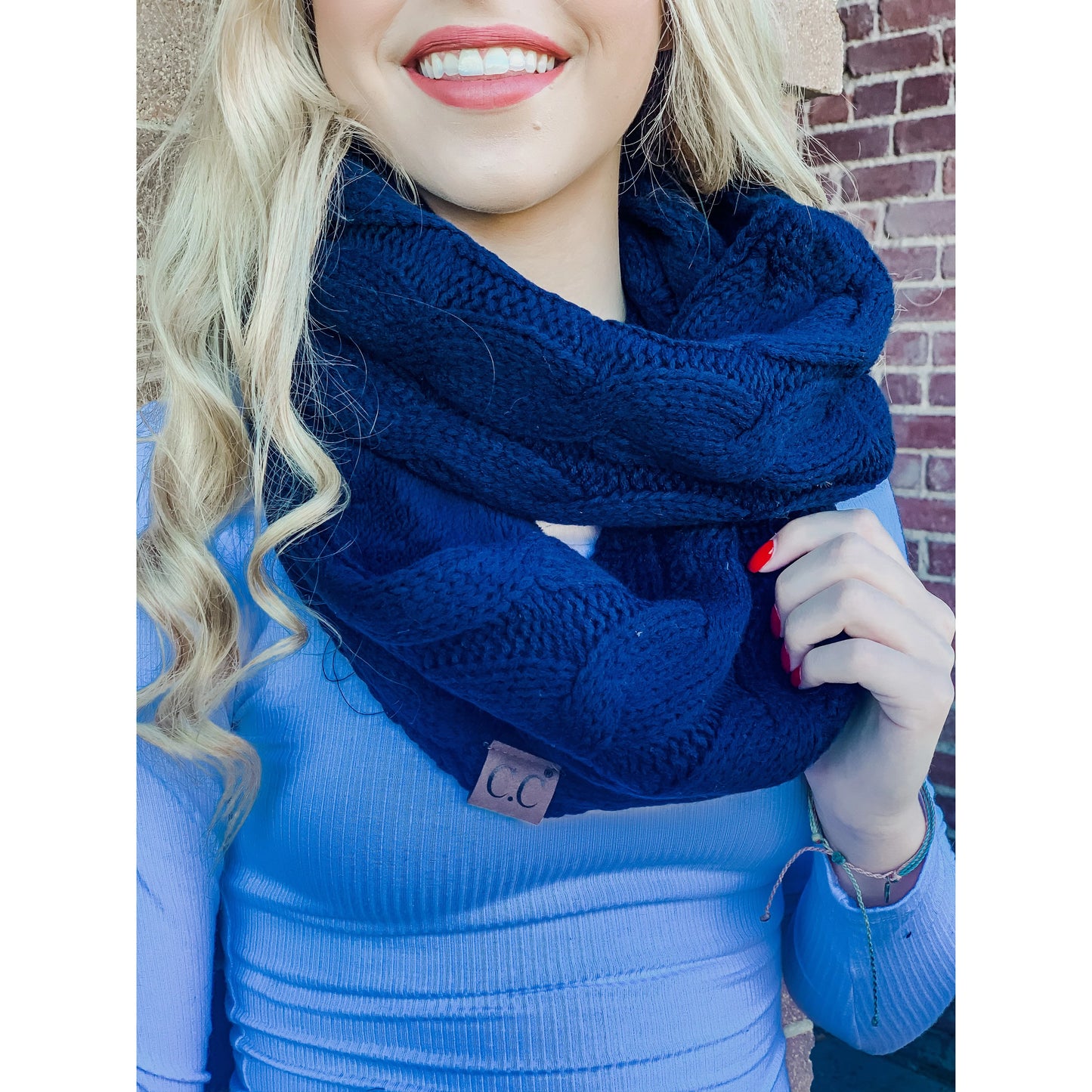 Cc Sherpa Lined Knitted Scarf
