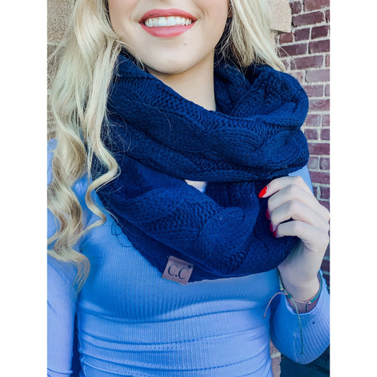 Cc Sherpa Lined Knitted Scarf
