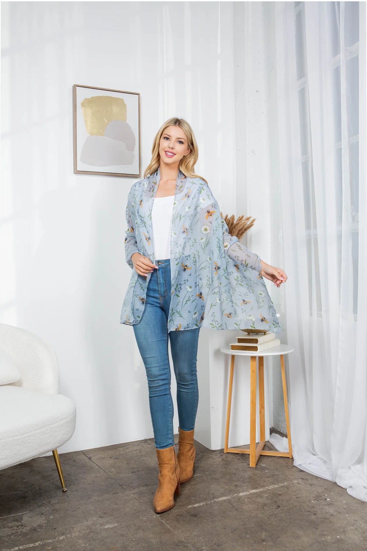 Floral Bee Scarf