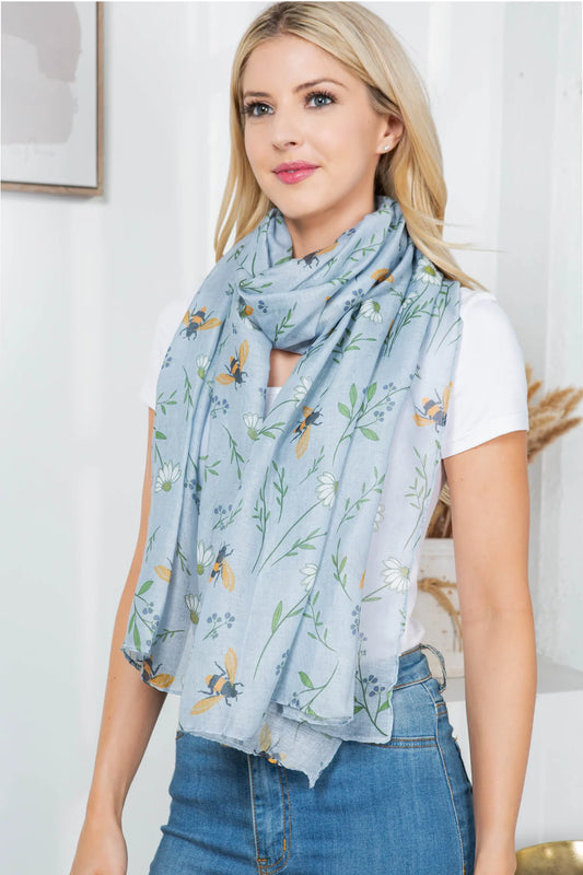 Floral Bee Scarf