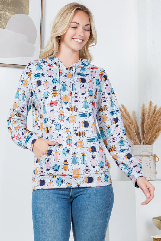 Colorful Bugs Pullover Hoodie