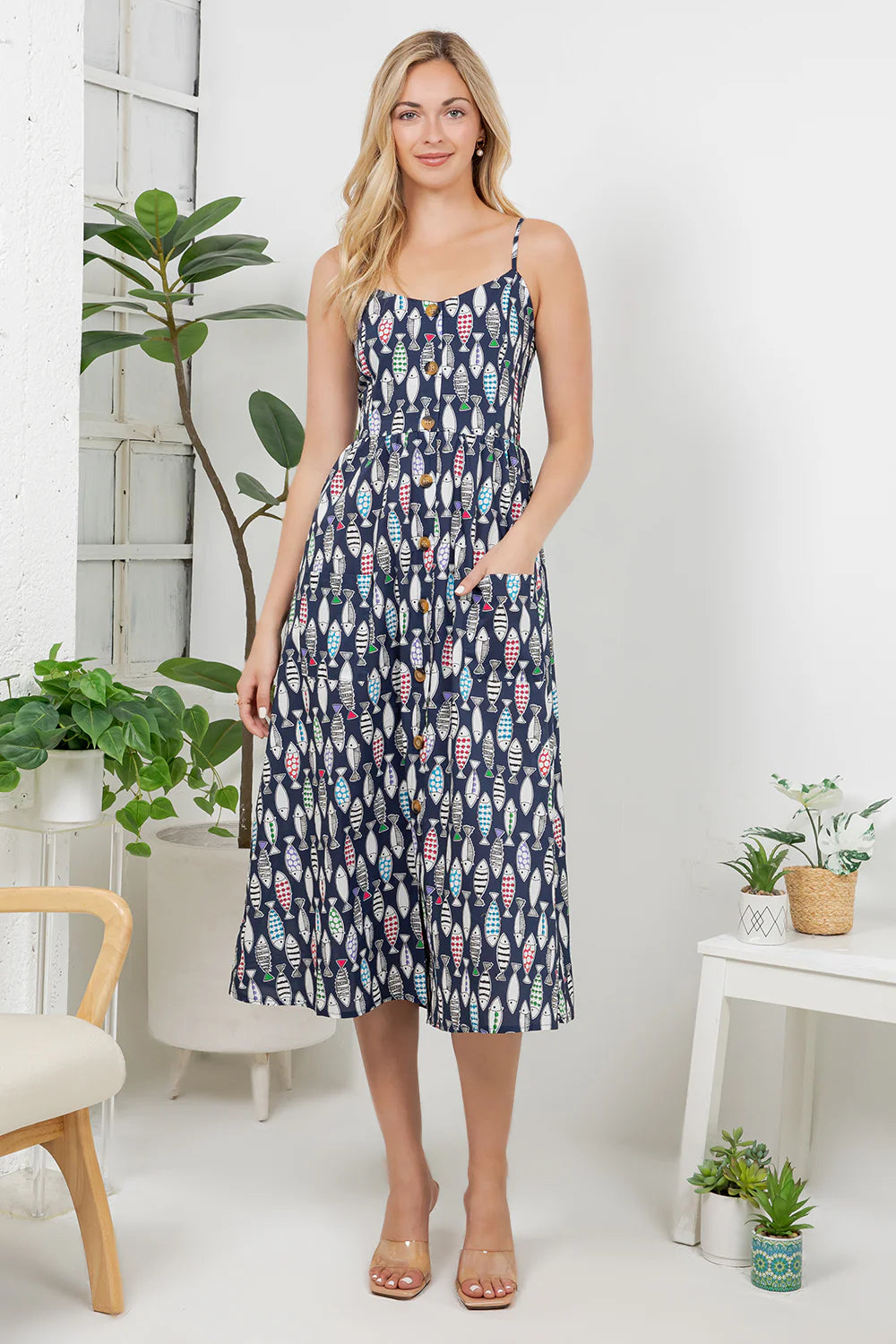 Summer Fish Cami Dress