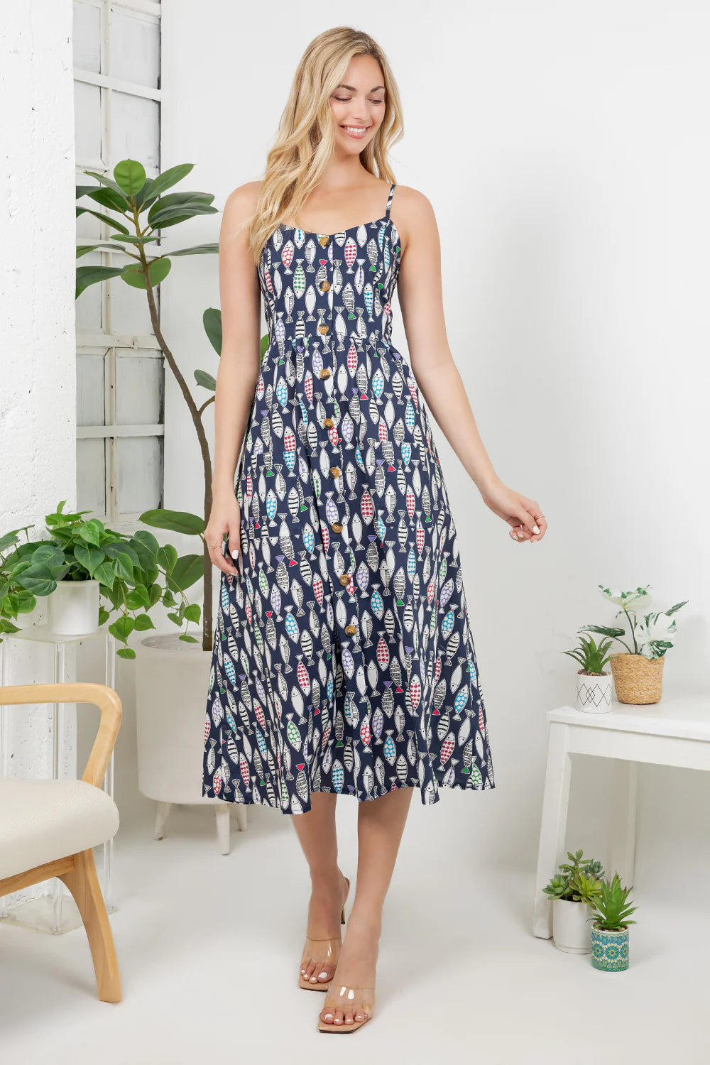 Summer Fish Cami Dress